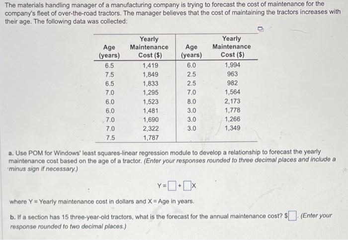 The materials handling manager of a manufacturing