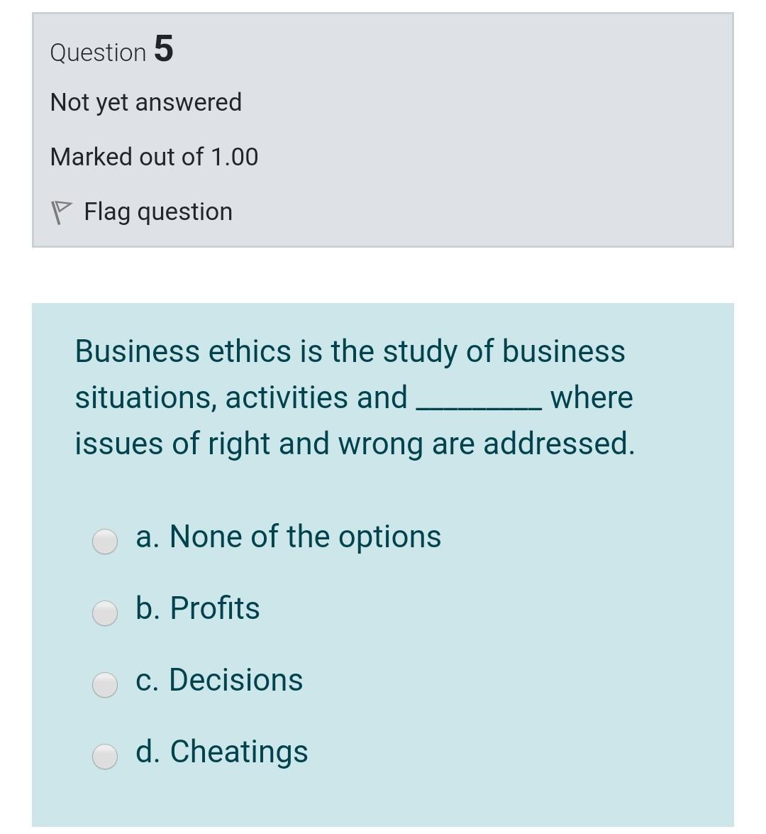 Question 5 Not yet answered Marked out of 1.00 P