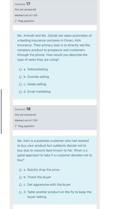 please fast Question 17 Not yet answered Marked
