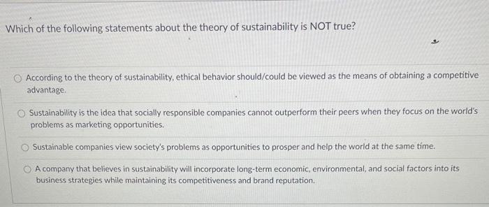 Which of the following statements about the