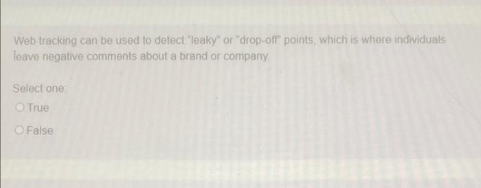 Web tracking can be used to detect "leaky" or