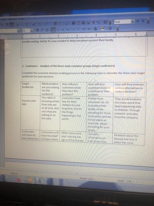 need help with 4&5 promotional project Find