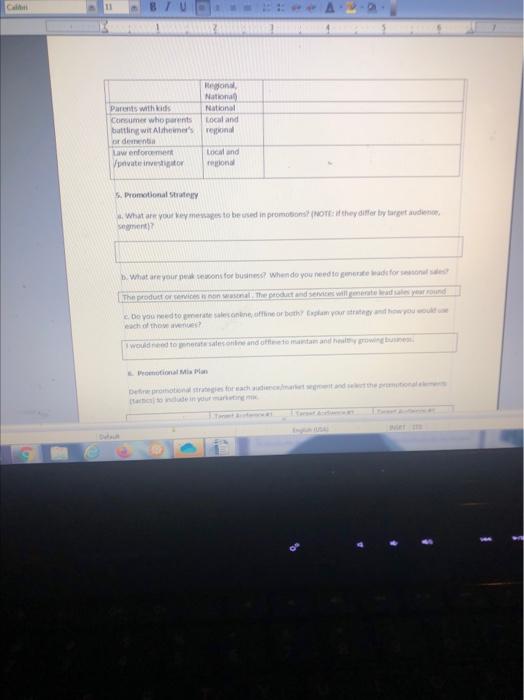 need help with 4&5 promotional project Find