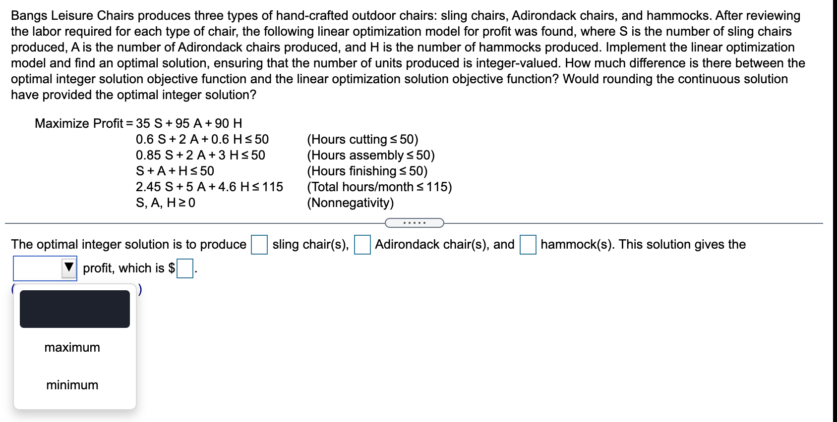 Bangs Leisure Chairs produces three types of