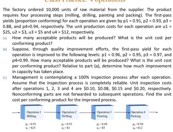 The factory ordered 10,000 units of raw material