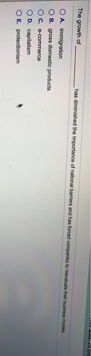 e co pts The growth of has diminished the