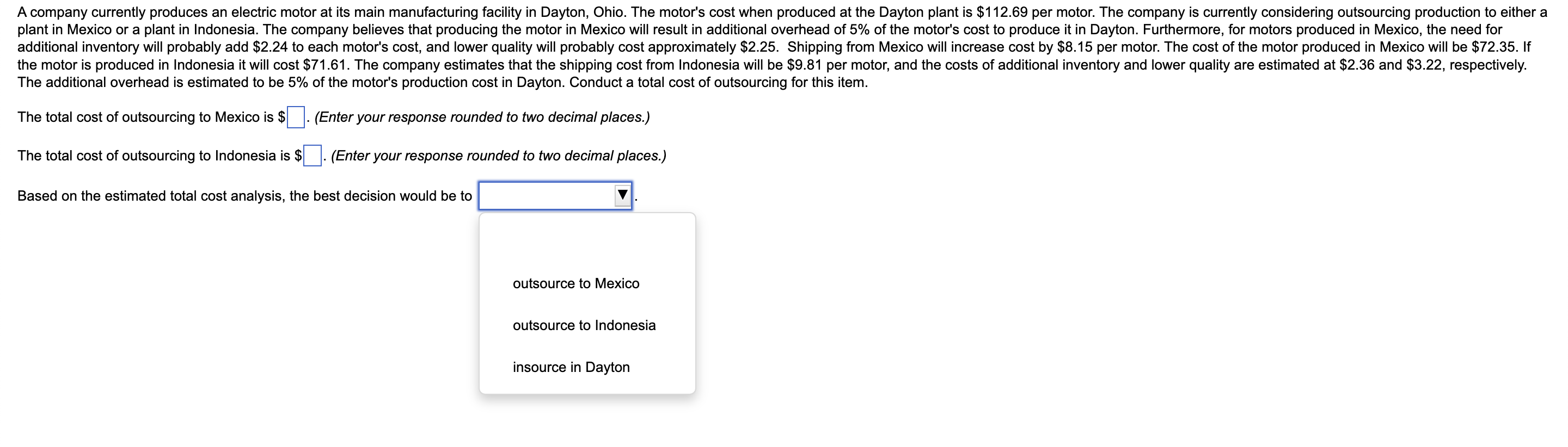 The additional overhead is estimated to be 5% of