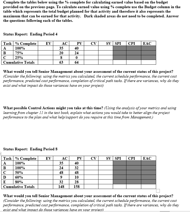Given the following project network, baseline,
