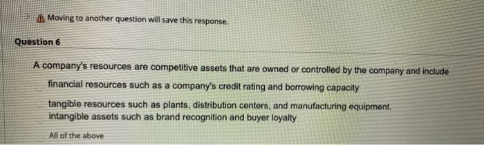 Moving to another question will save this