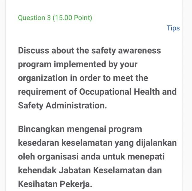 Question 3 (15.00 Point) Tips Discuss about the