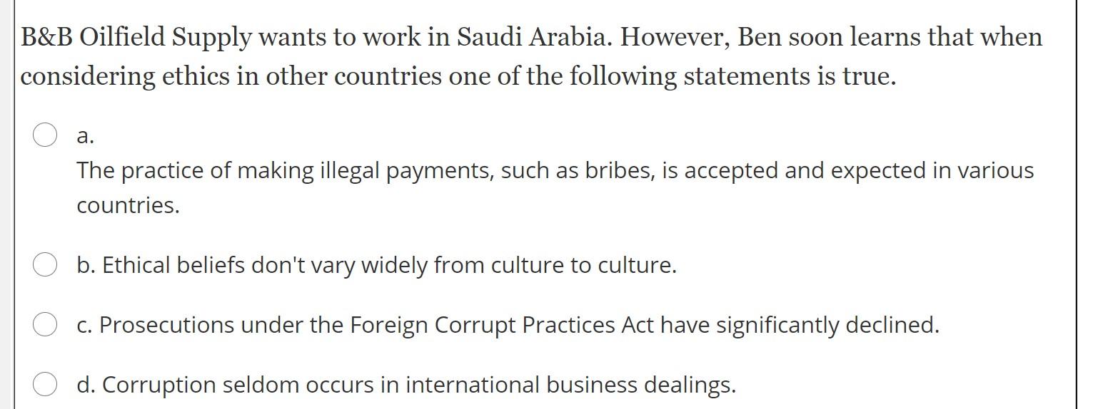 B&B Oilfield Supply wants to work in Saudi