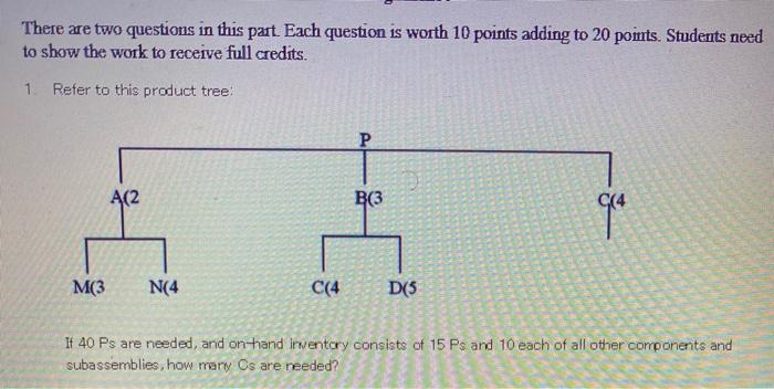 There are two questions in this part. Each