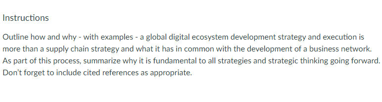 Instructions Outline how and why - with examples