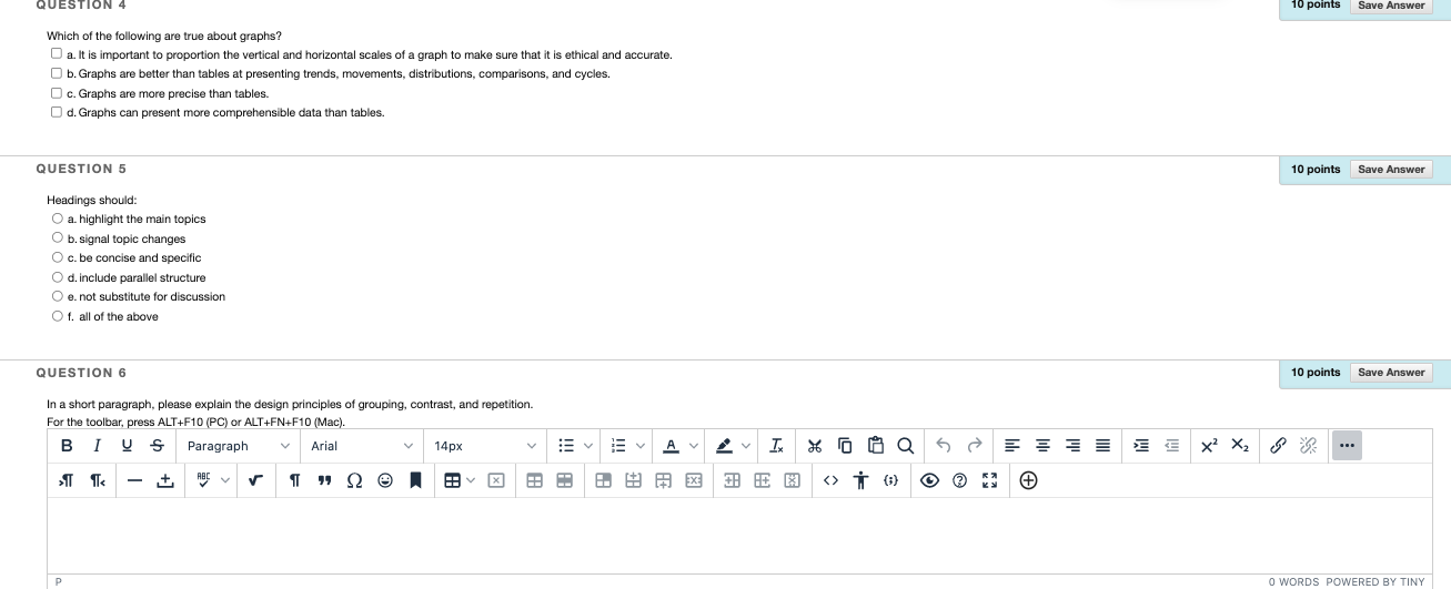 QUESTION 7 Why is 'white space