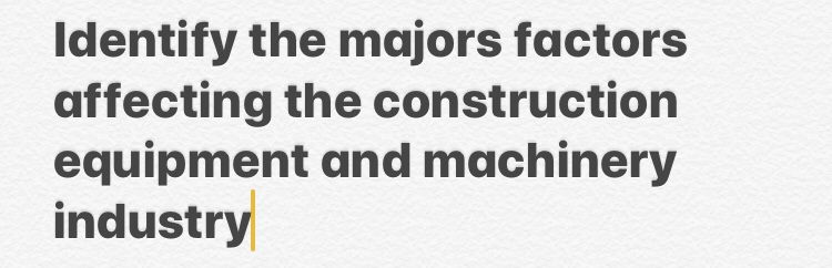 Identify the majors factors affecting the