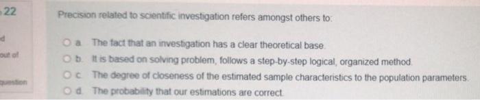 22 Nis Precision related to scenic Investigation