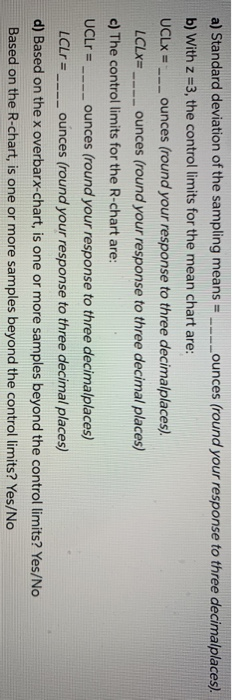 Refer to Table 56.1. Factors for Computing