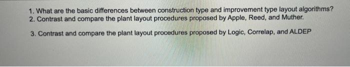 1. What are the basic differences between