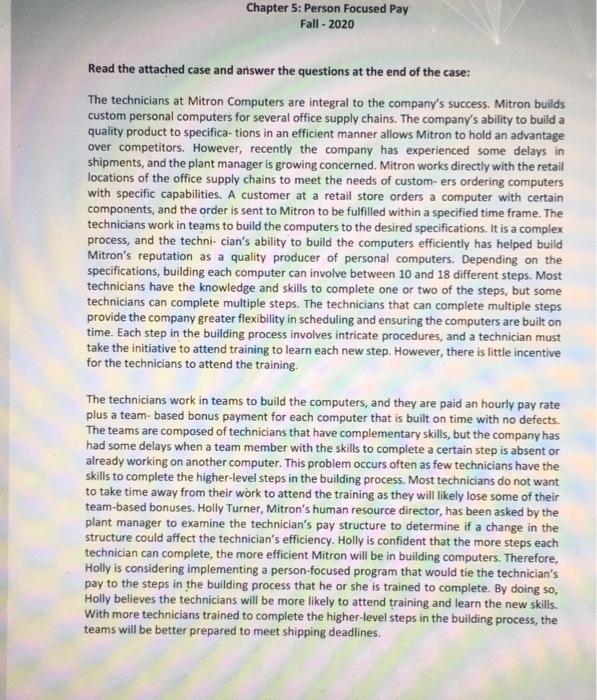 Chapter 5: Person Focused Pay Fall-2020 Read the
