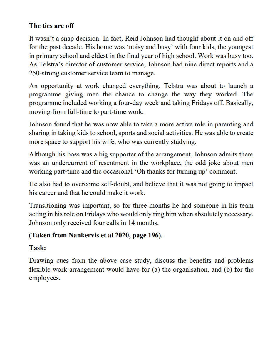 The ties are off It wasn't a snap decision. In