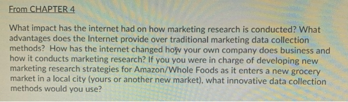 From CHAPTER 4 What impact has the internet had