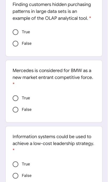 please answer the 6 t or f Finding customers
