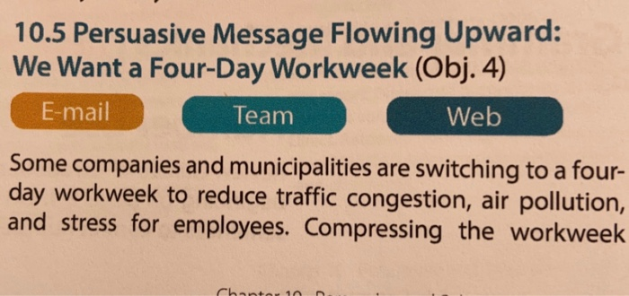 10.5 Persuasive Message Flowing Upward: We Want a