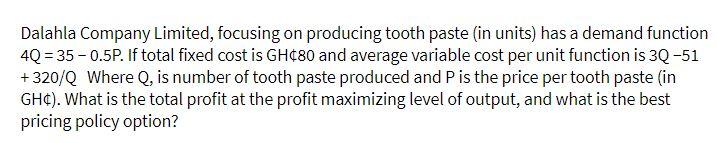 Dalahla Company Limited, focusing on producing