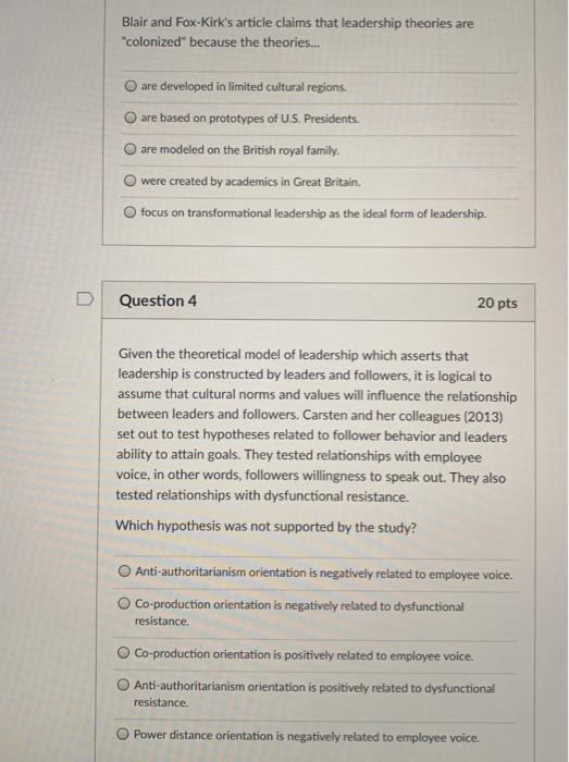 Blair and Fox-Kirk's article claims that