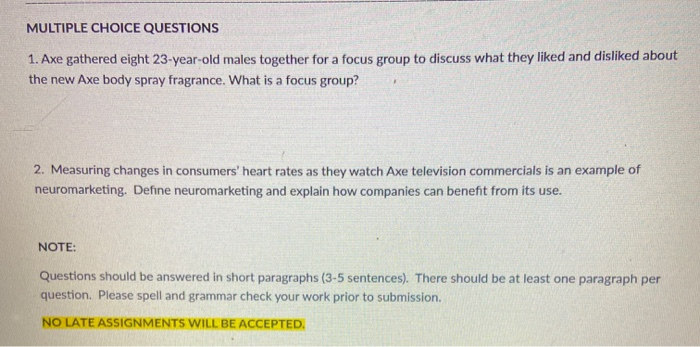 CASE ASSIGNMENT: Axe Though it has been in