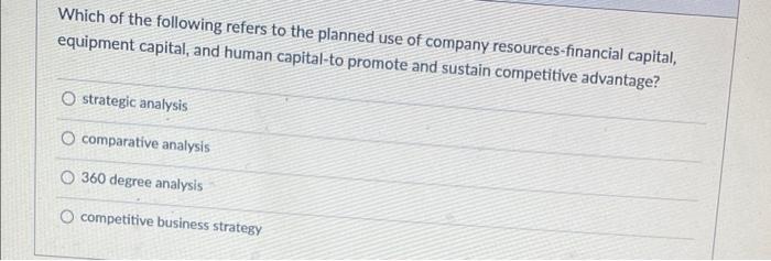 Which of the following refers to the planned use