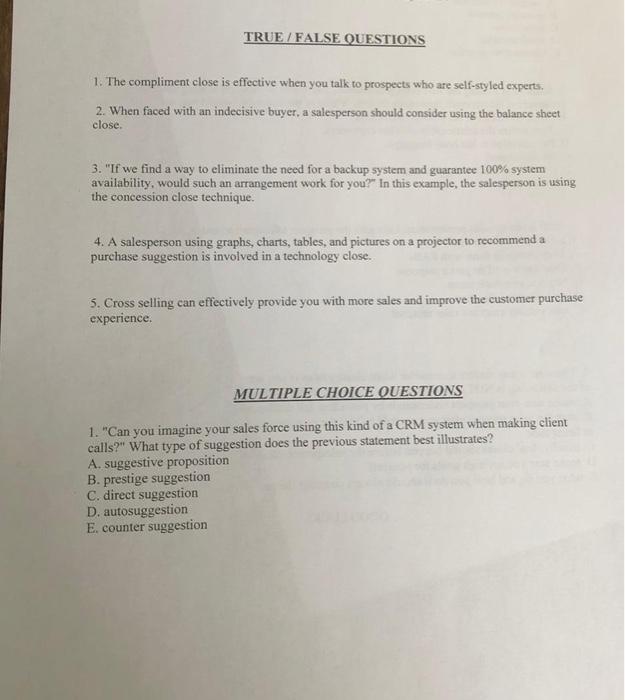 i need answers within 5 minutes please!!! TRUE /