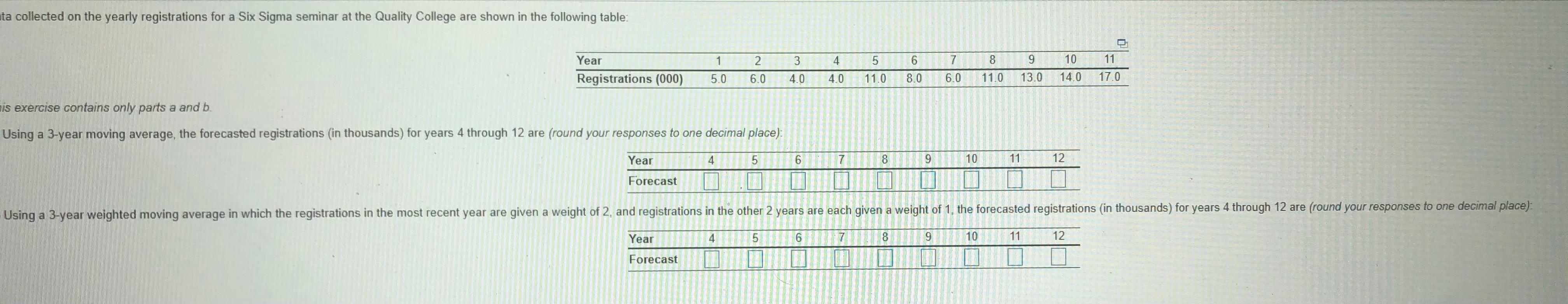 ta collected on the yearly registrations for a