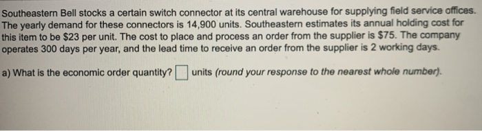 Southeastern Bell stocks a certain switch