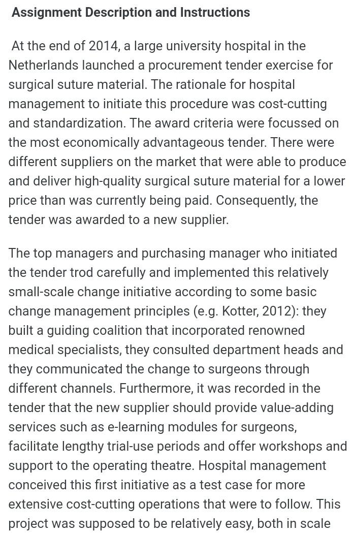 Assignment Description and Instructions At the