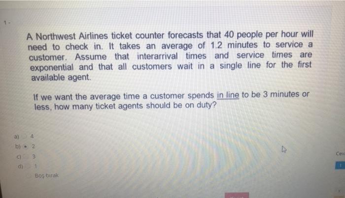 1 A Northwest Airlines ticket counter forecasts