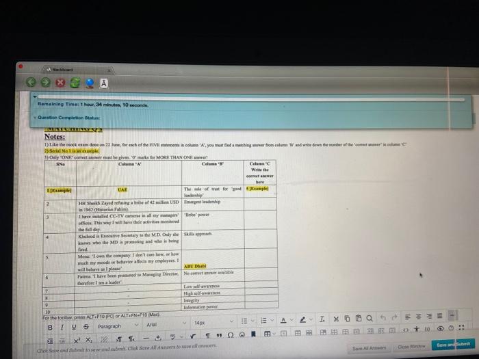 Remaining Times 1 hour, 34 minutes, 10 seconde