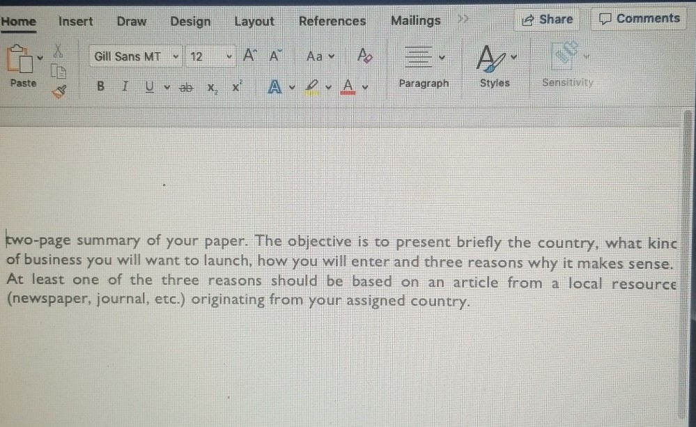 Home Insert Draw Design Layout References