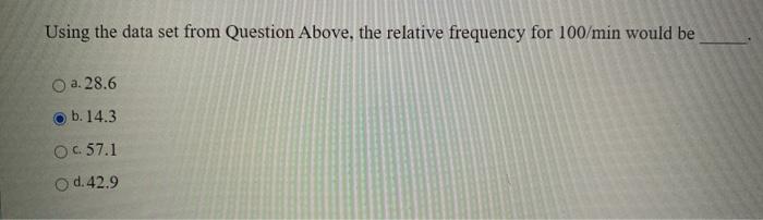 In the following data set the absolute frequency