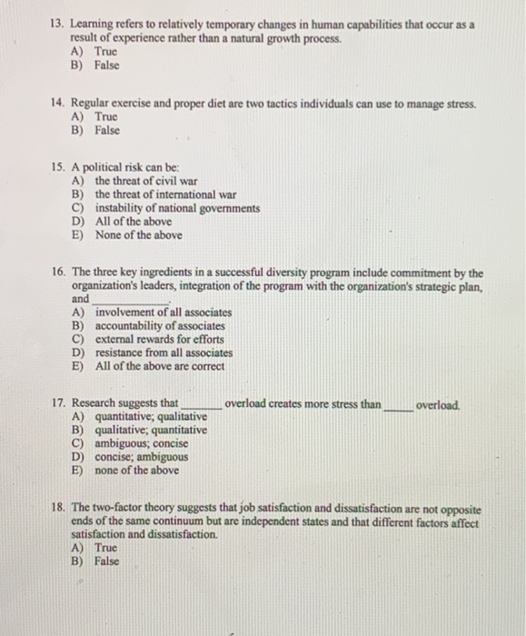 13. Learning refers to relatively temporary