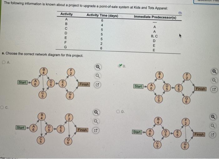 if i could please have each slack calculated for