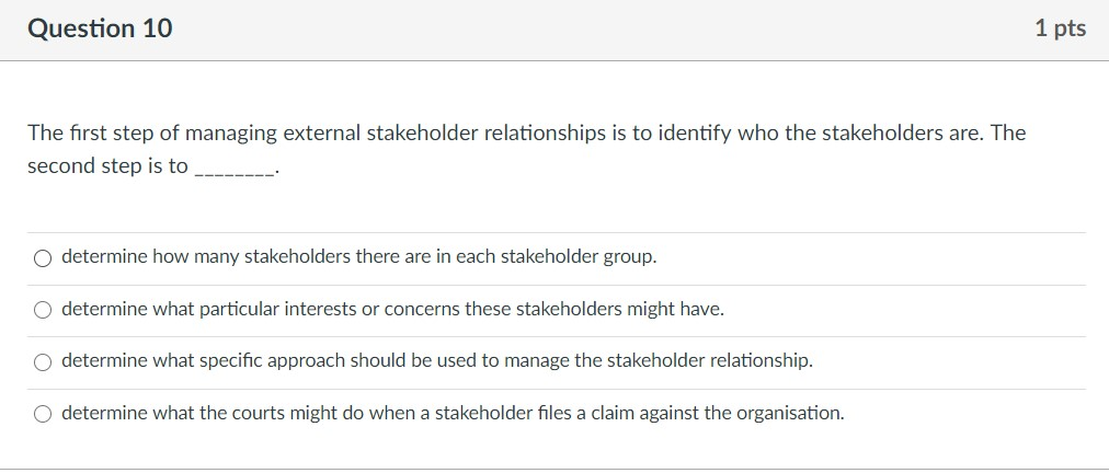 please confirm the correct answer Question 10 1