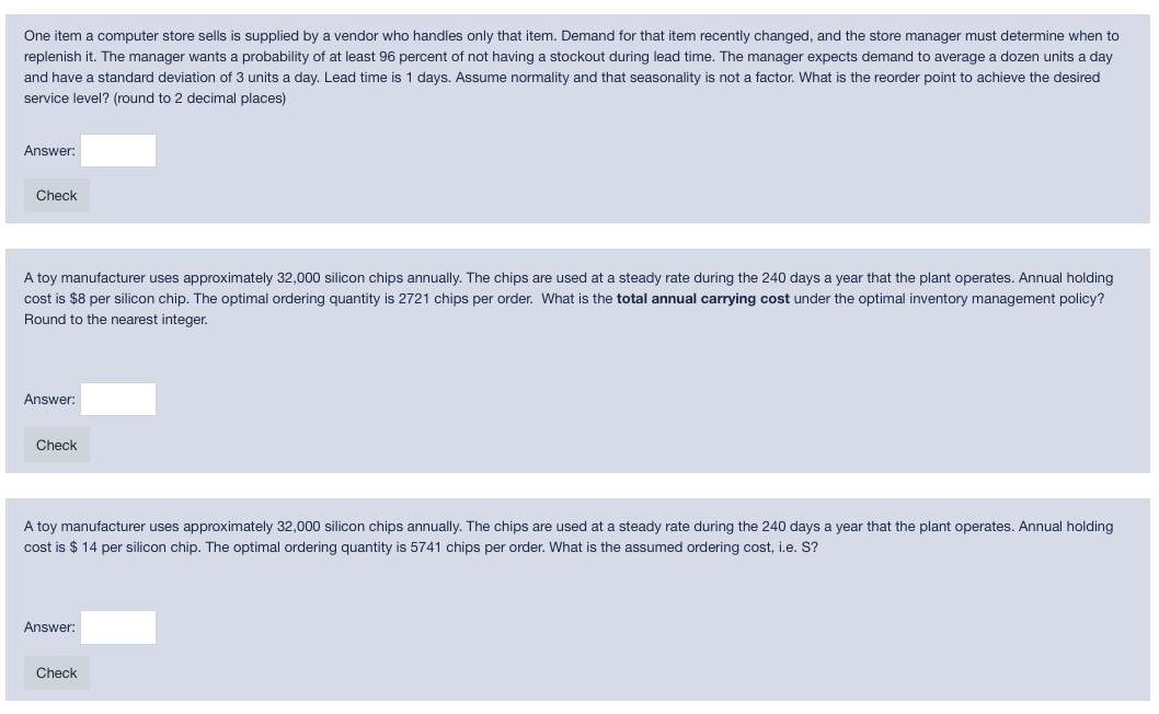 One item a computer store sells is supplied by a