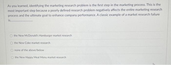 As you learned, identifying the marketing