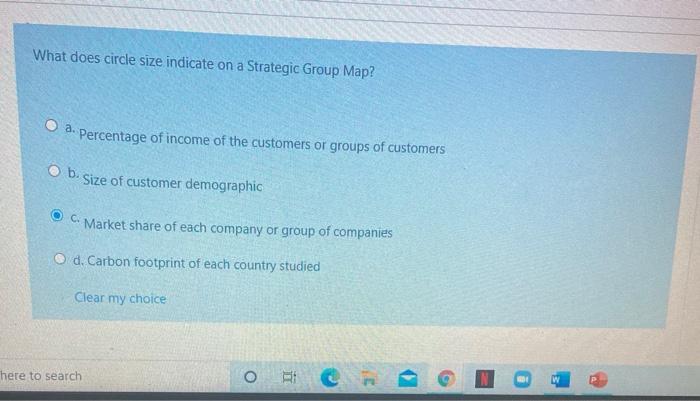 What does circle size indicate on a Strategic