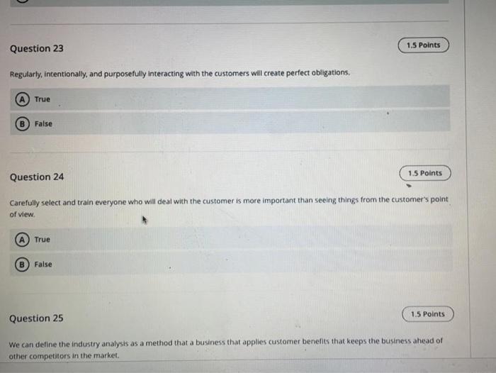 Question 25 1.5 Points We can define the industry