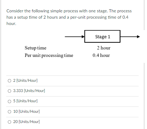 Consider the following simple process with one