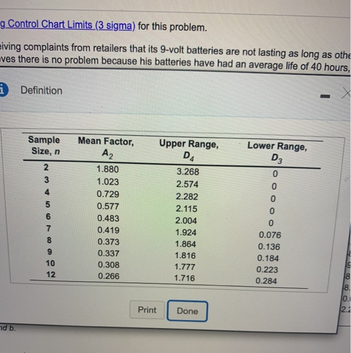 men Refer to Table 56.1 Factors for Computing