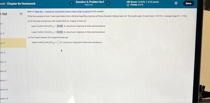 a) For the civen sample sime, the cordrol imits
