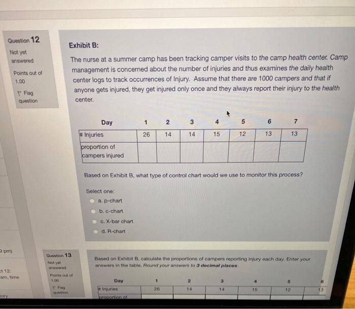 12? Question 12 Not yet answered Points out of